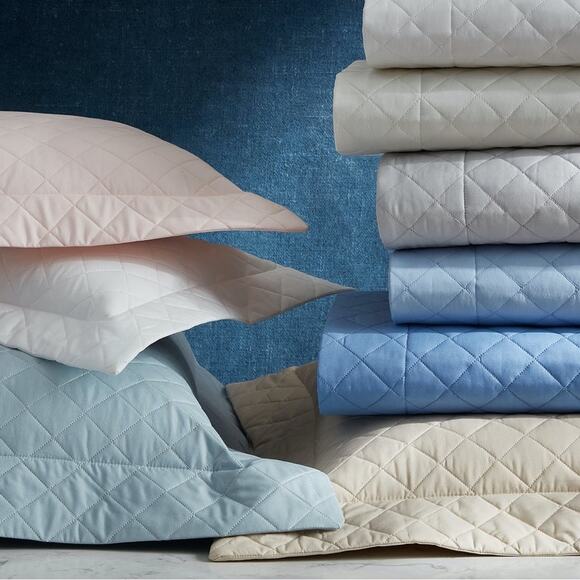 Matouk Quilted Euro Sham in White Retails $149 - Picture 5 of 7